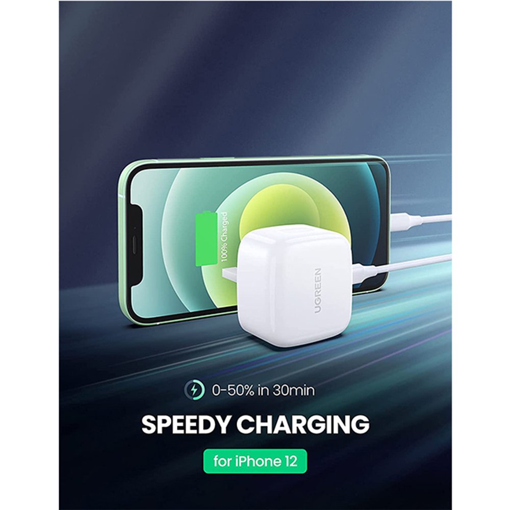UGREEN PD20W Fast Charger Black UK - Image 4
